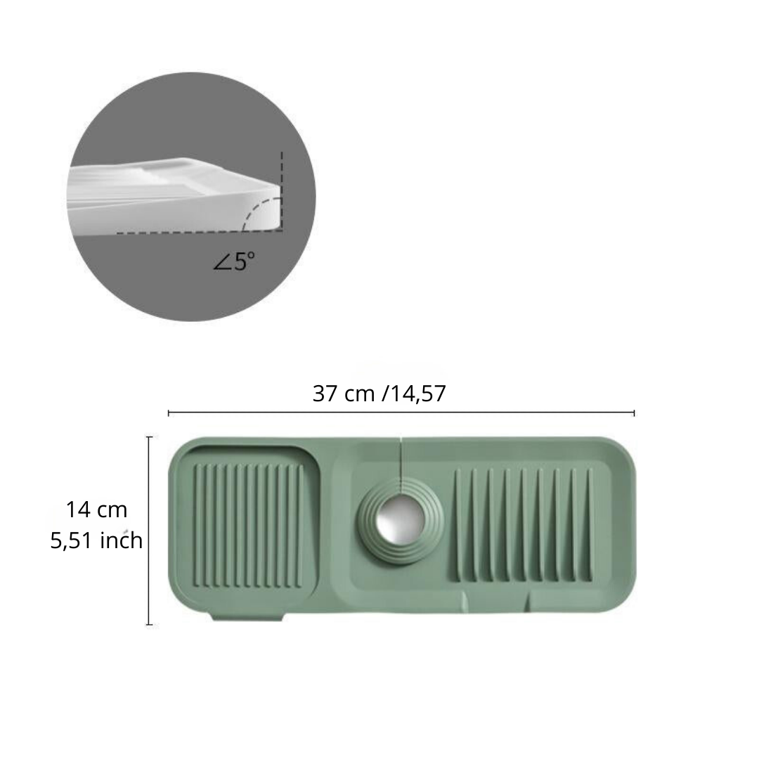 Silicone draining mat: quick and safe drying