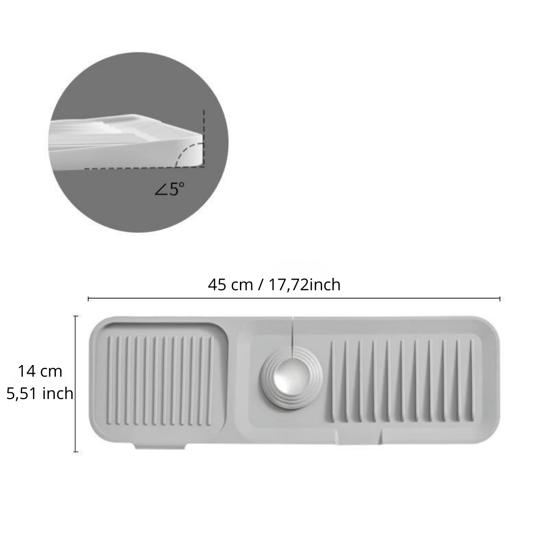 Silicone draining mat: quick and safe drying
