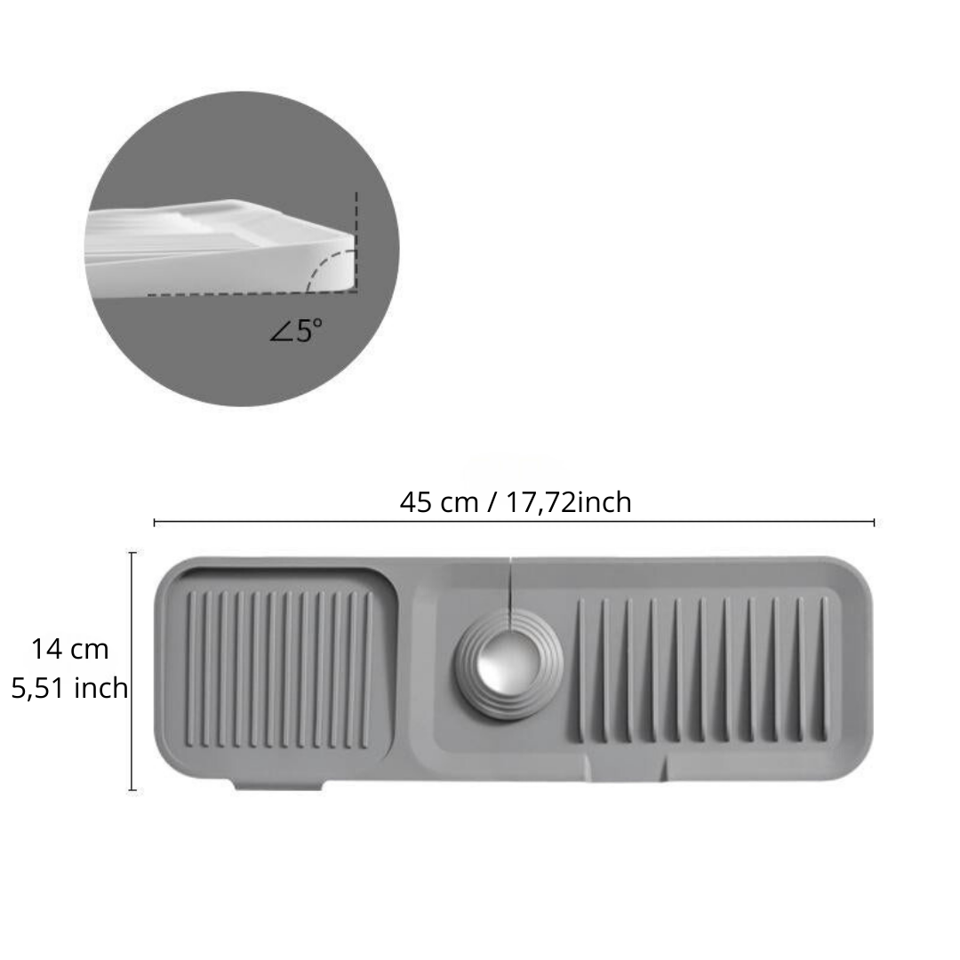 Silicone draining mat: quick and safe drying