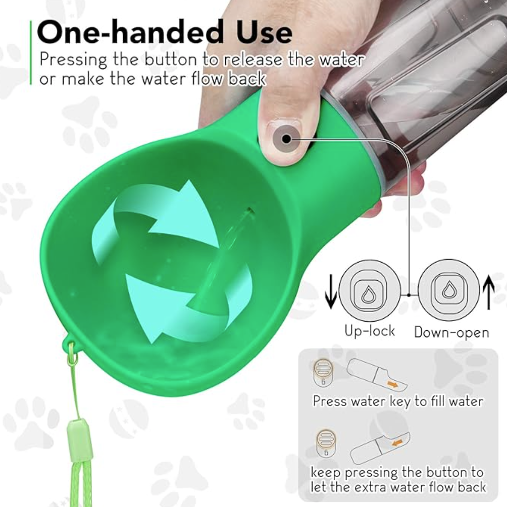 4-in-1 Flasche zur Hydration und Ernährung Ihres Hundes
