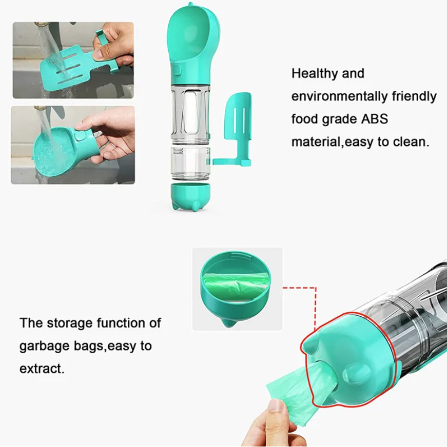 4-in-1 Flasche zur Hydration und Ernährung Ihres Hundes